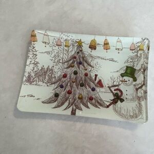 Michel Design Works Season's Greetings Rectangular Glass Soap Dish